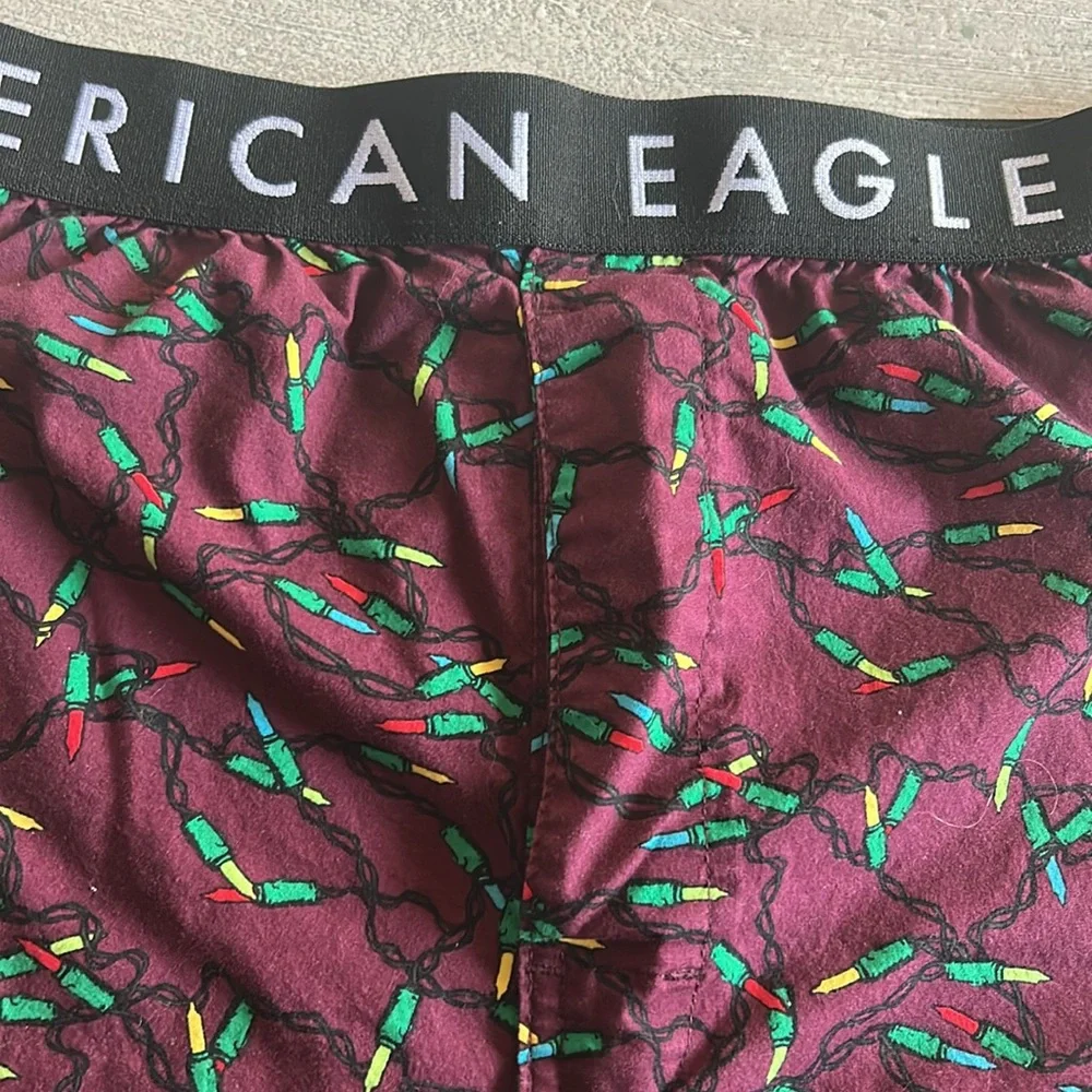 American Eagle Men’s Elastic Waist Plaid Cotton‎ Boxer Shorts Size Small 29-31